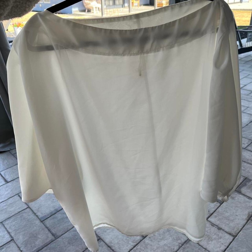 Mazik NWT White Puff Sleeve Blouse Sz M Boho Romantic Top